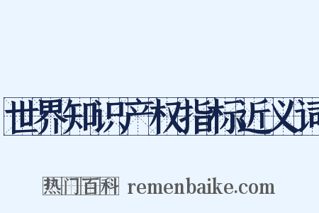 世界知识产权指标近义词是什么意思的图片